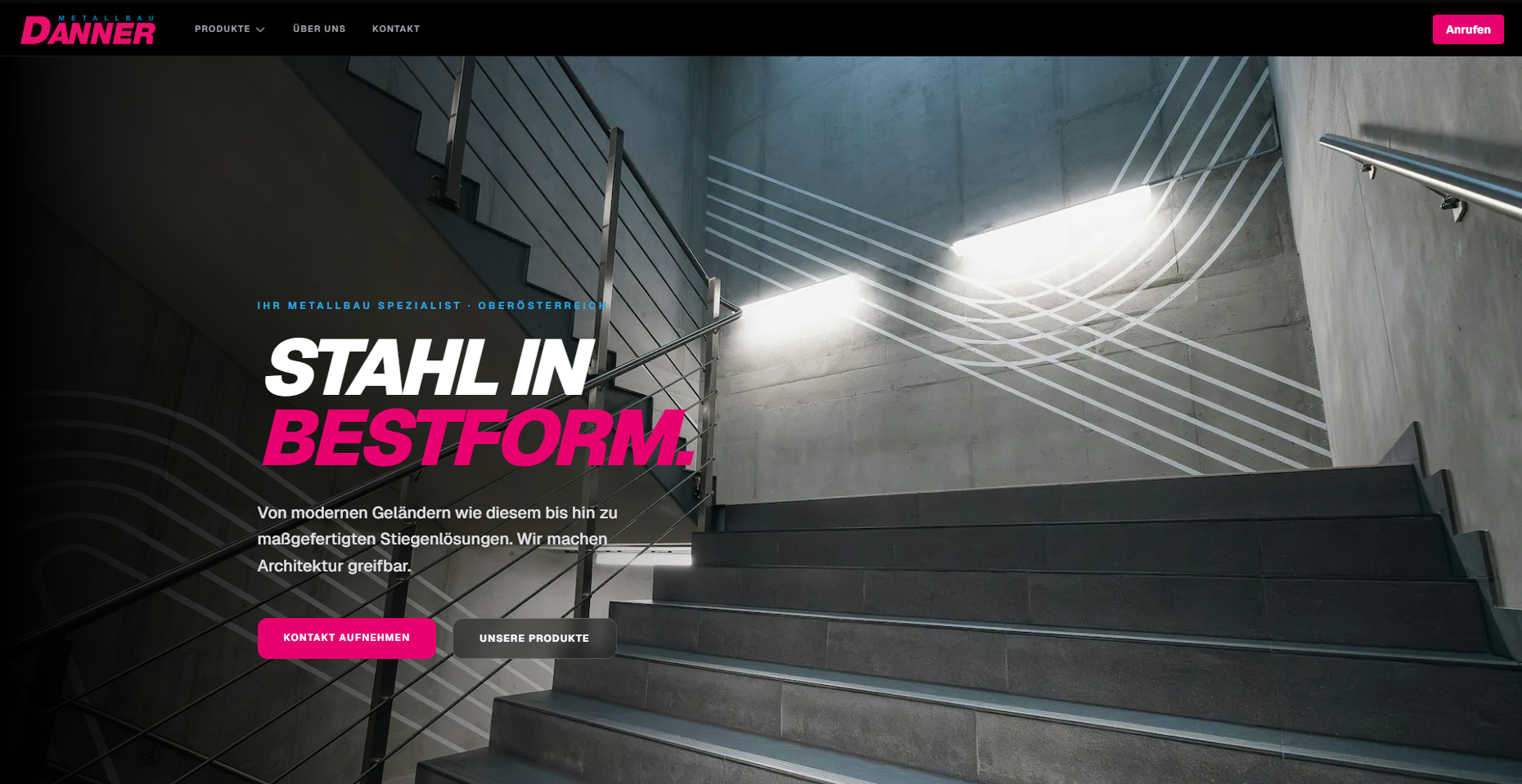 Screenshot Metallbau Danner